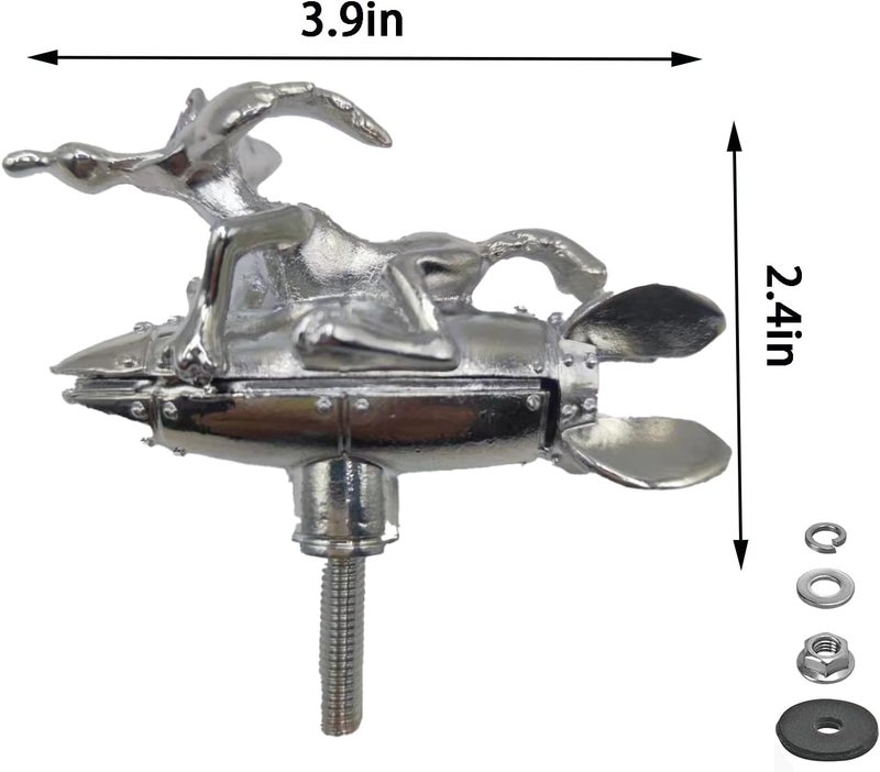 Rneswi Hood Ornaments for Vehicles Coyote Hood Ornament Made of Alloy for All Types of Cars Hoods Motorcycle Styling - Image 2